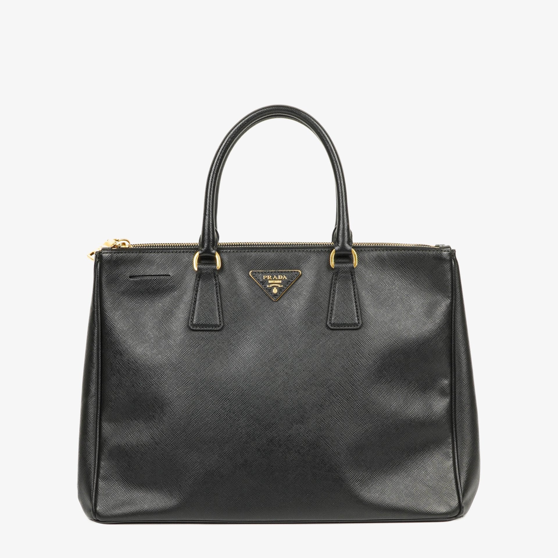 Prada Galleria Large Saffiano Lux Leather Double Zip Tote