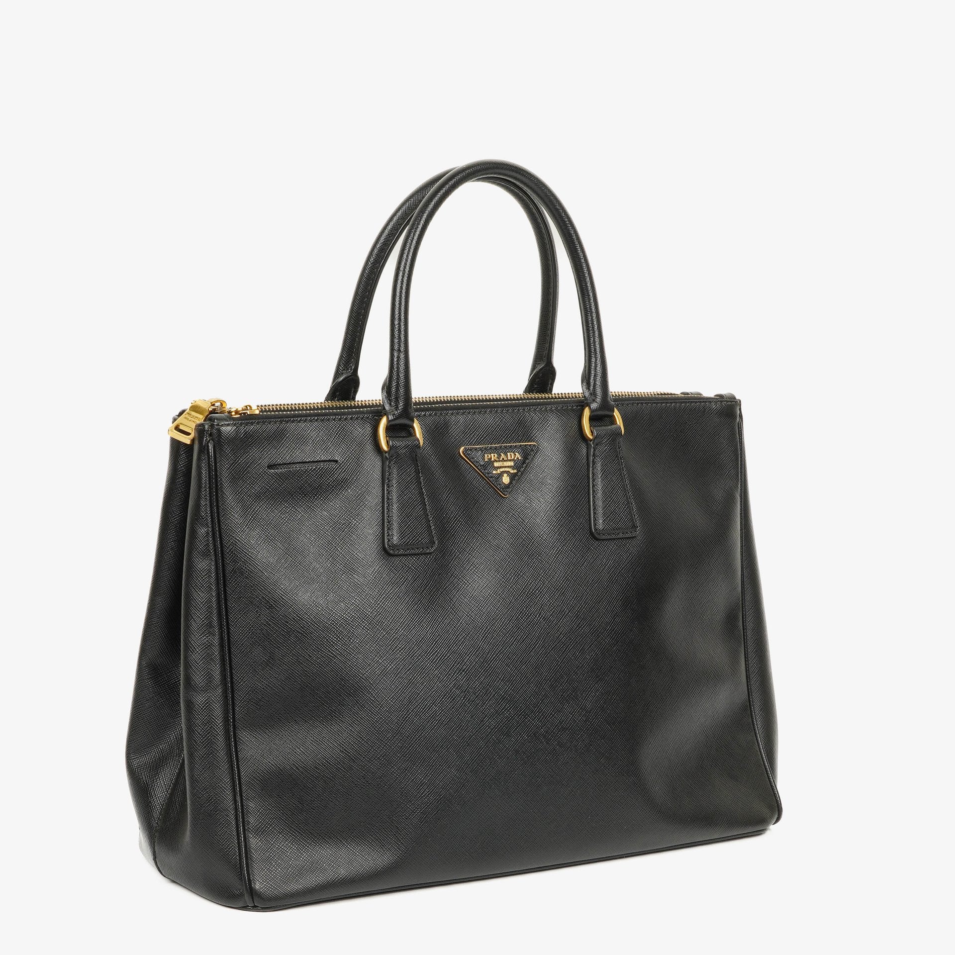Prada Galleria Large Saffiano Lux Leather Double Zip Tote