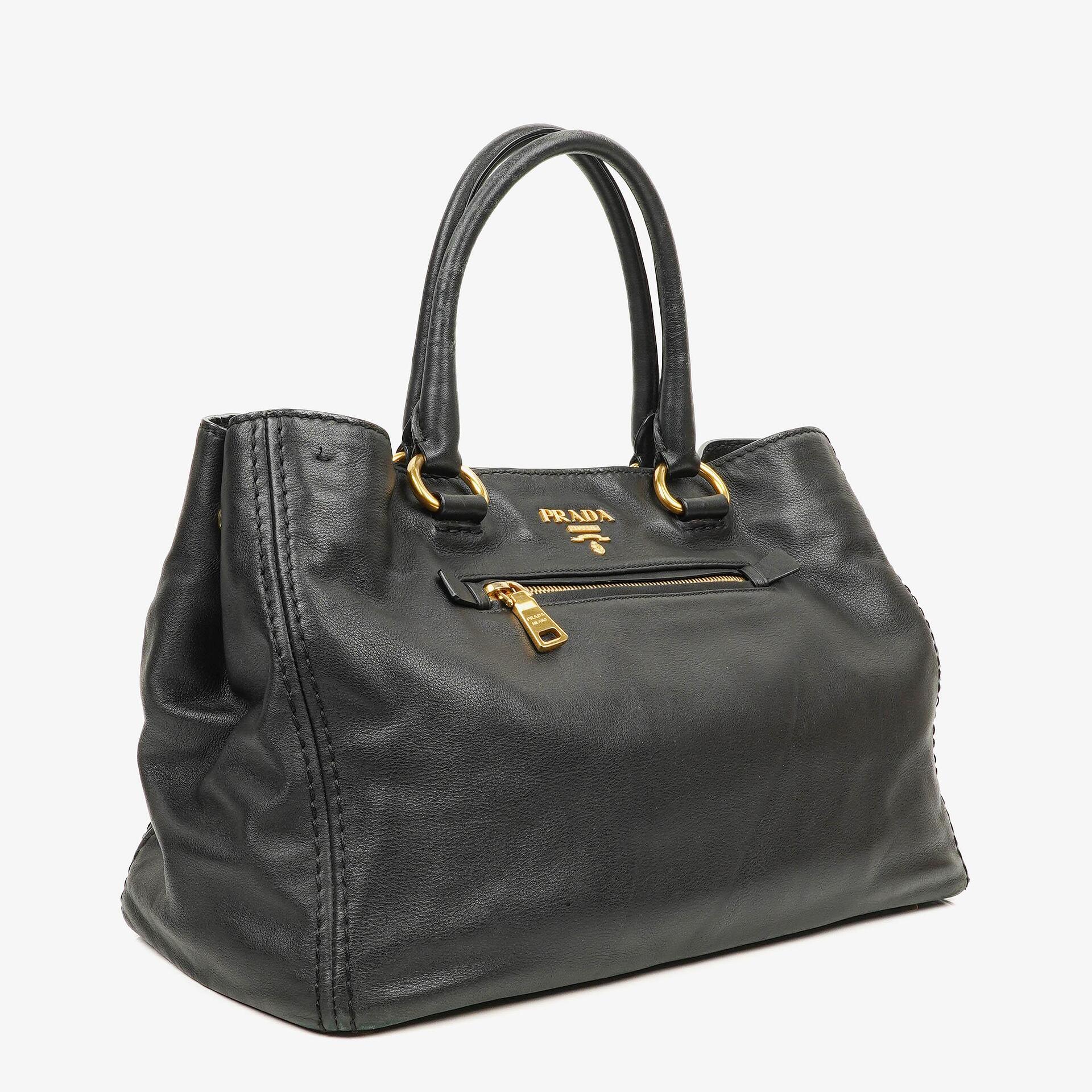 Prada Nero Soft Calfskin Tote Bag
