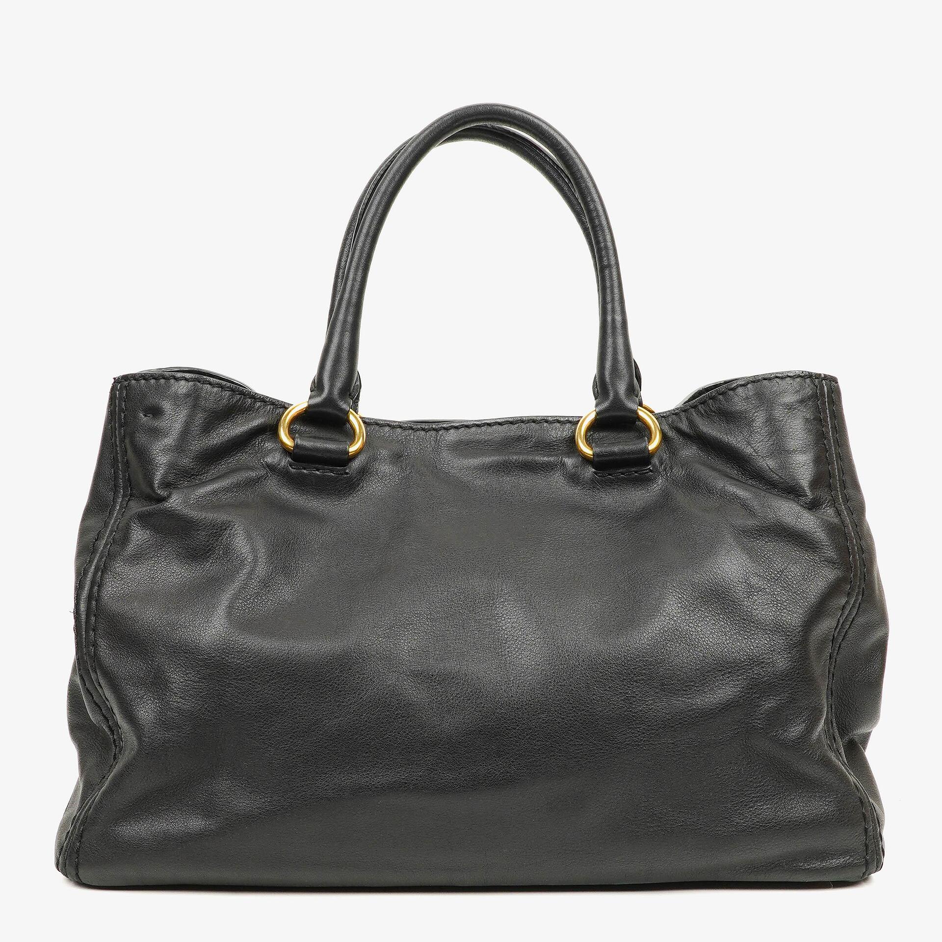 Prada Nero Soft Calfskin Tote Bag