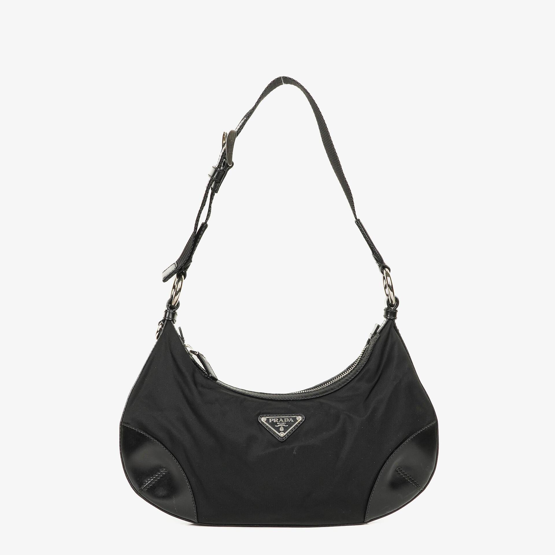 Prada Nero Tessuto Light Nylon Shoulder Bag