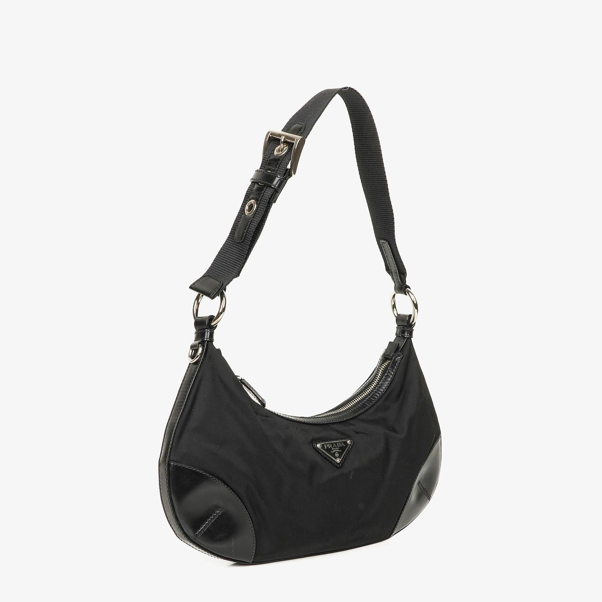 Prada Nero Tessuto Light Nylon Shoulder Bag