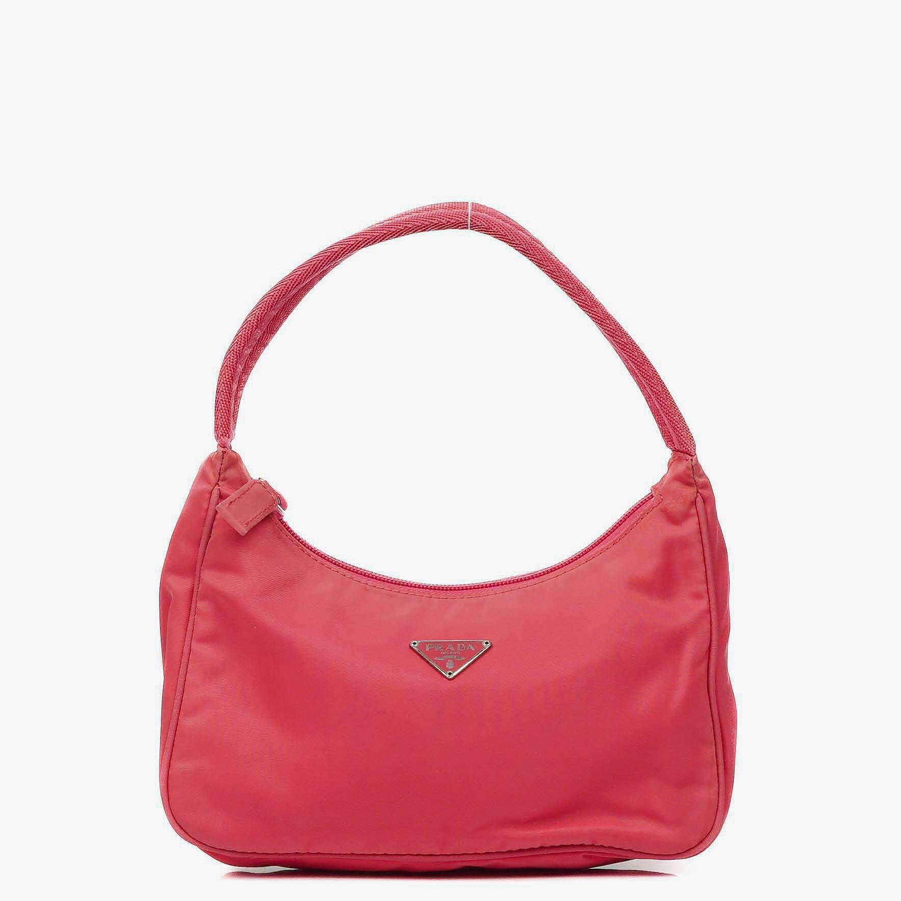 Prada Pink Tessuto Nylon Sport Mini Shoulder Hobo Bag