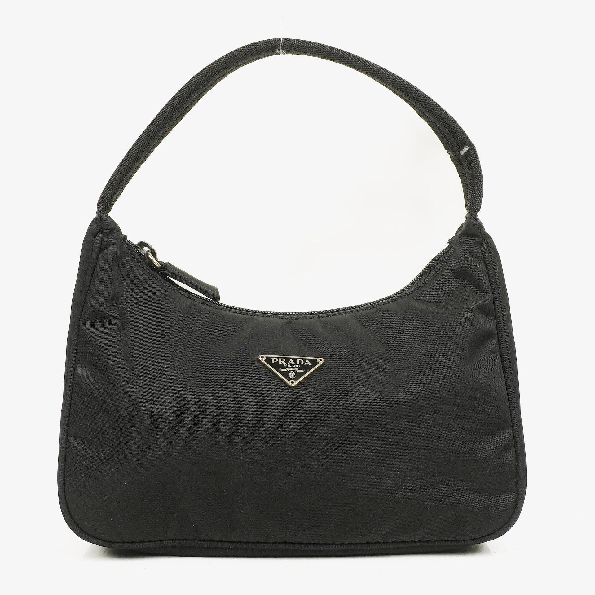 Prada Tessuto Black Nylon Hobo Bag