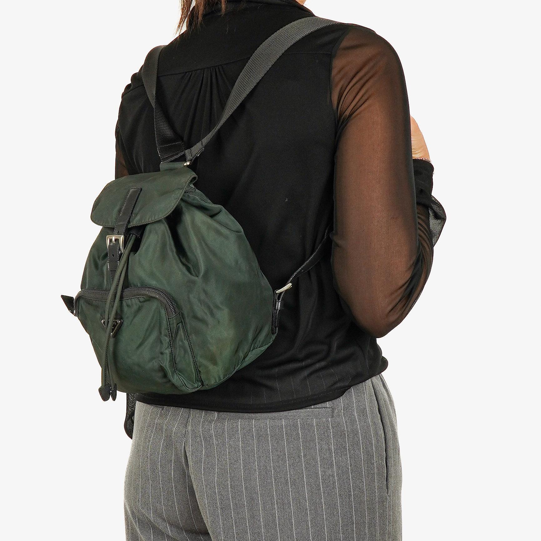 Prada Tessuto Nylon Drawstring Backpack