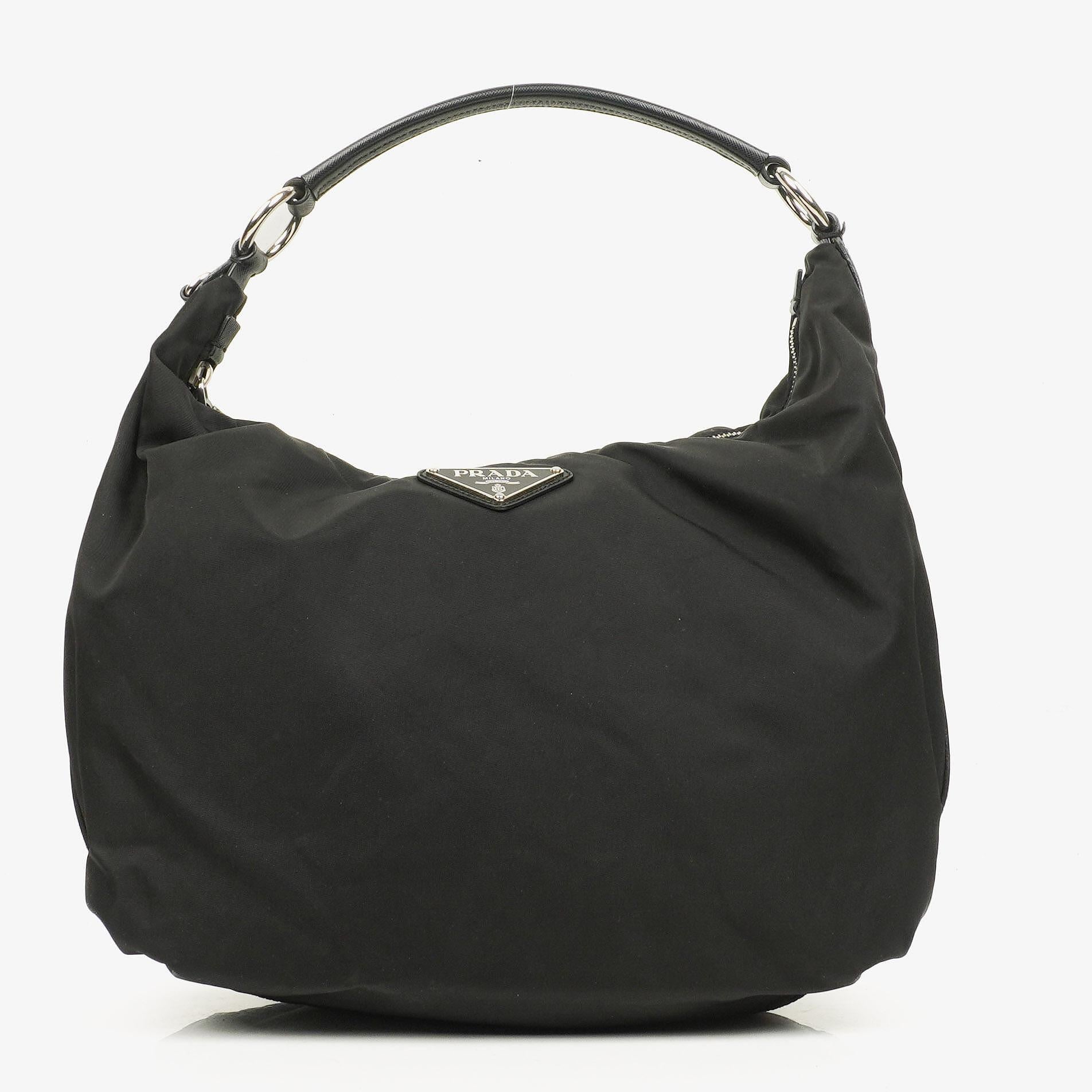 Prada Tessuto Nylon Nero Black Sacca Shoulder Bag