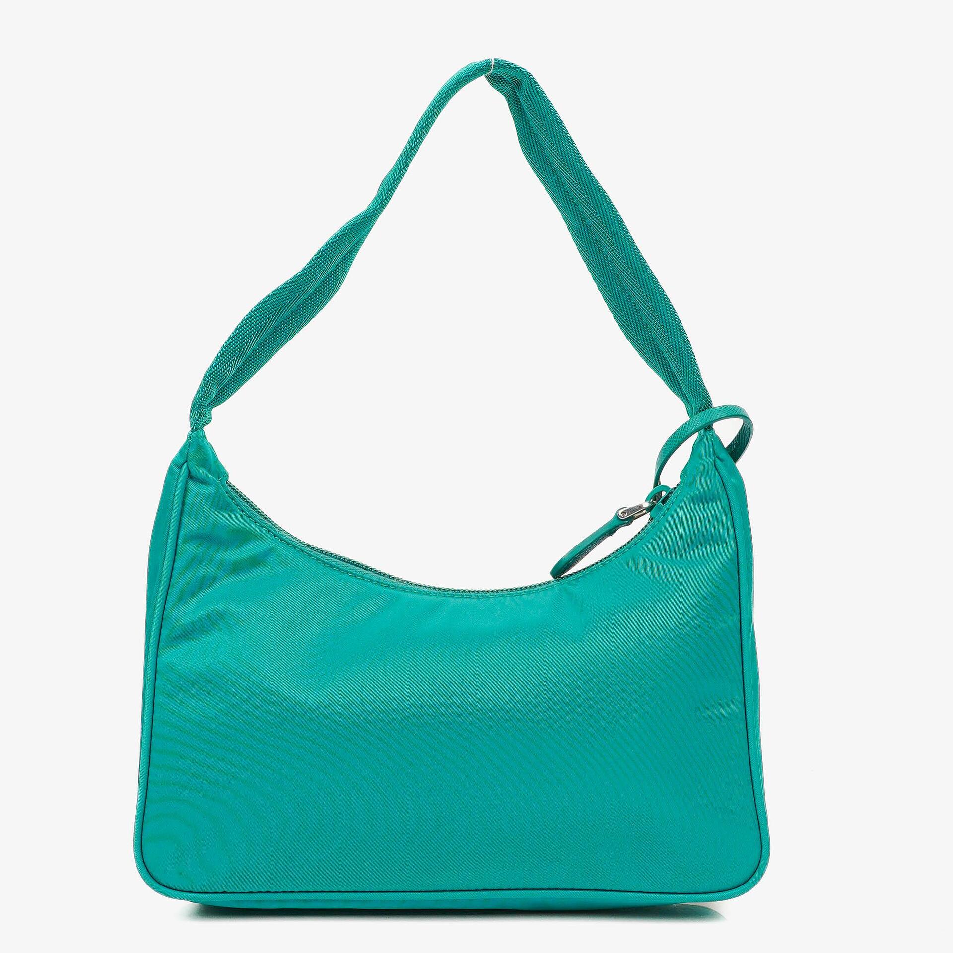 Prada Tessuto Nylon Pavone Re-Edition 2000 Mini Hobo Bag