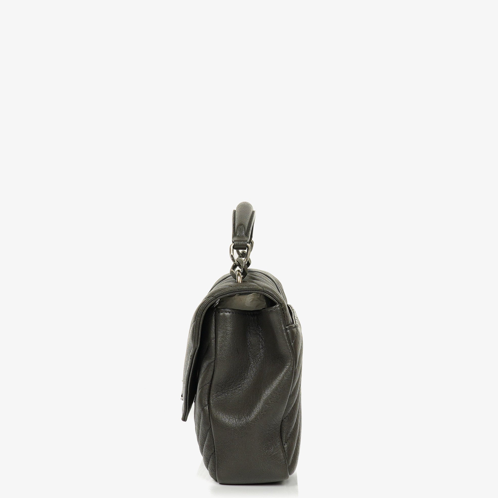 Saint Laurent Medium College Chevron Quilted Leather Crossbody Bag