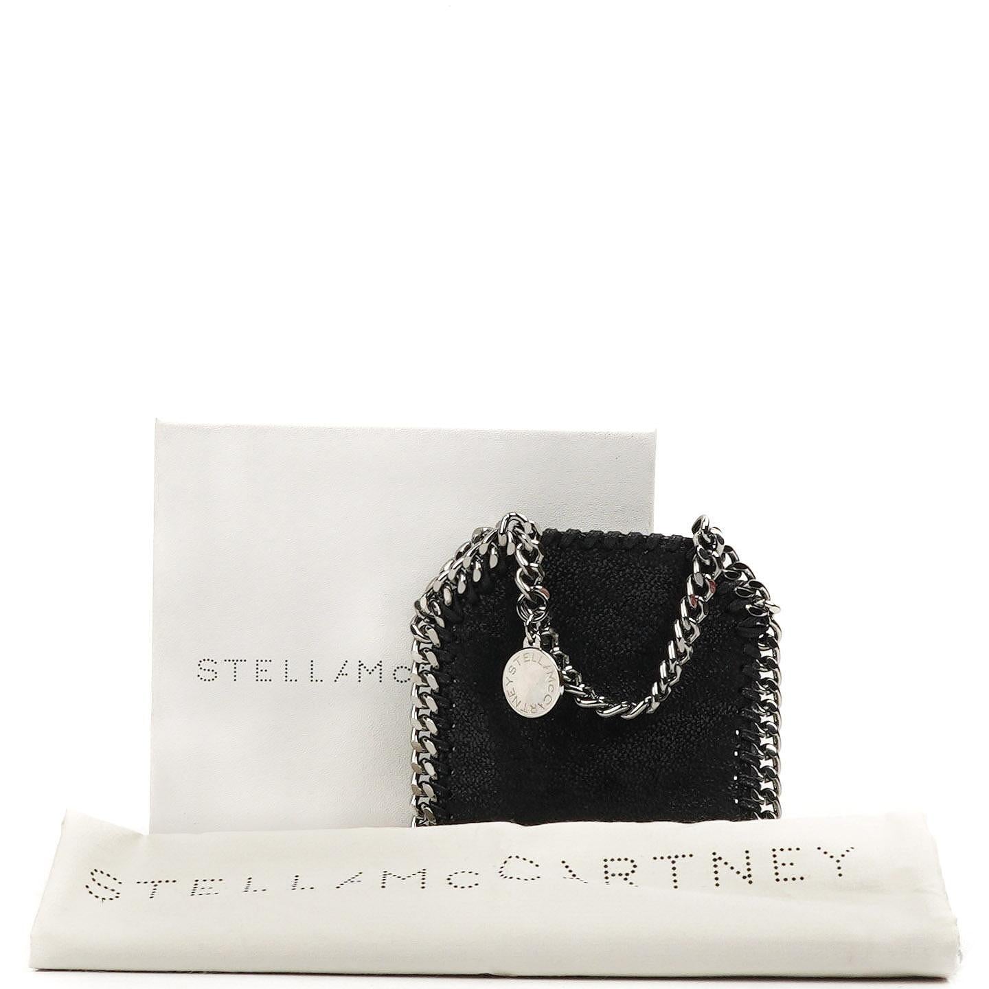 Stella McCartney Falabella Micro Tote Black Vegan Shaggy Deer Bag