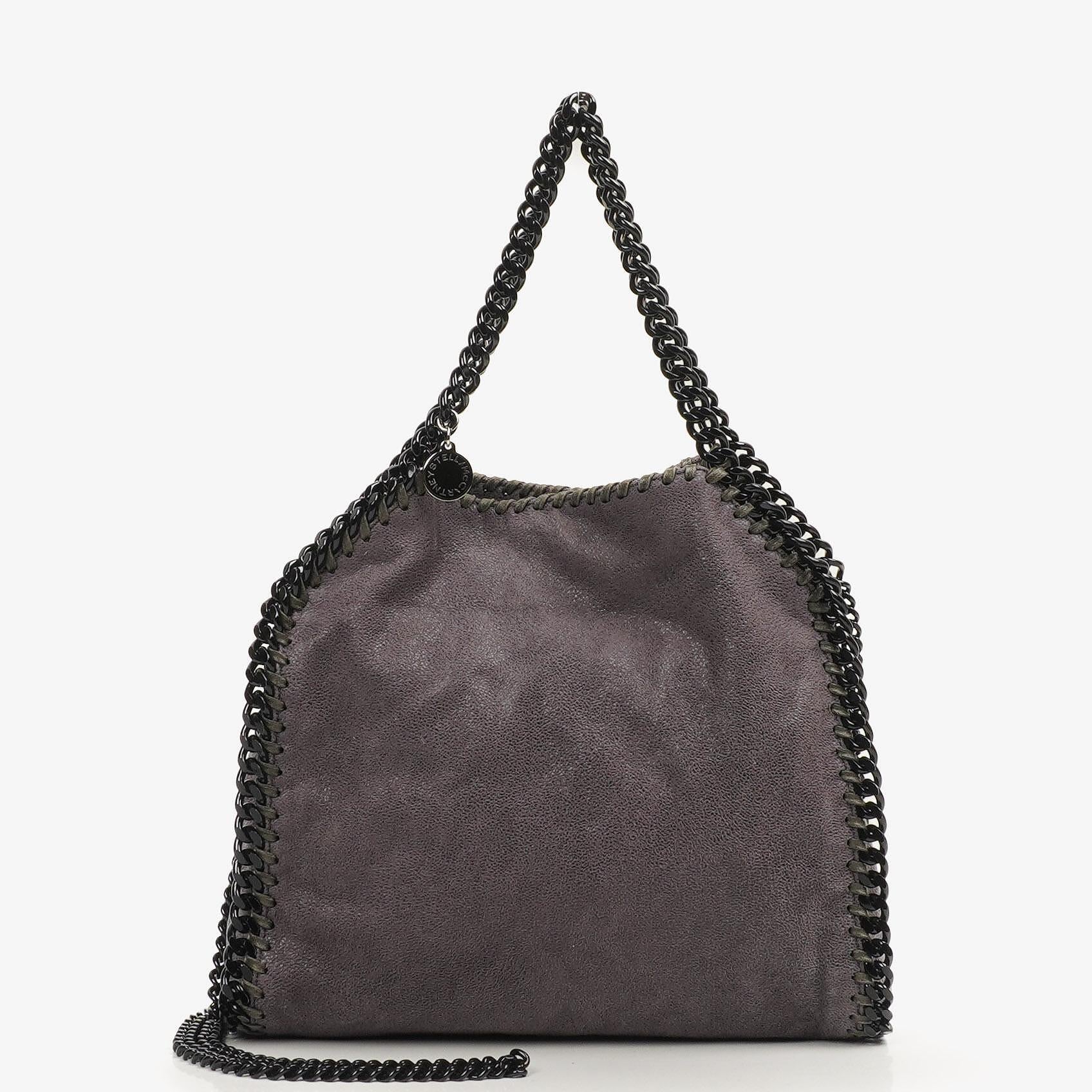 Stella McCartney Falabella Mini Tote Bark Vegan Shaggy Deer Fold Over Bag