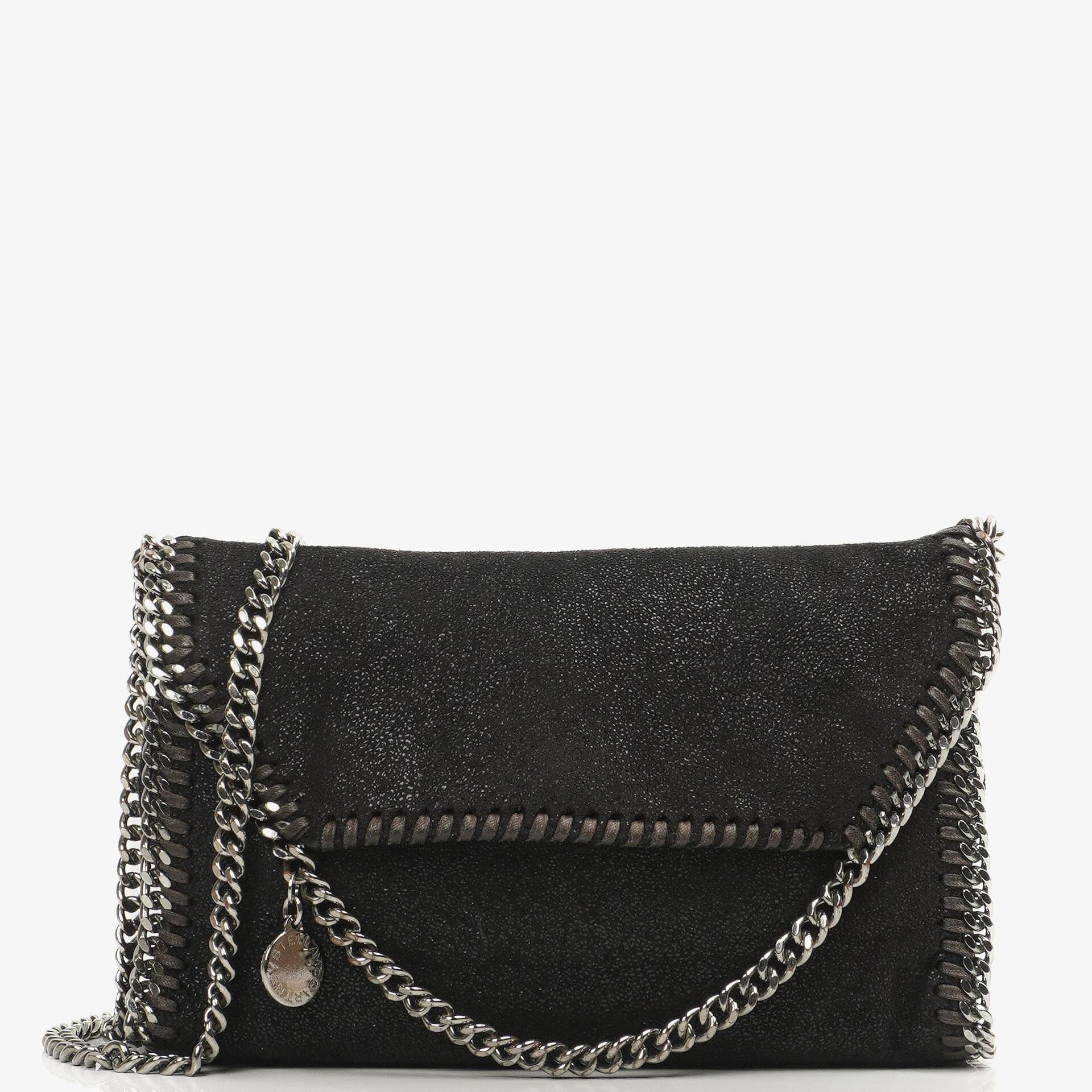 Stella McCartney Mini Falabella Black Vegan Shaggy Deer Shoulder Bag