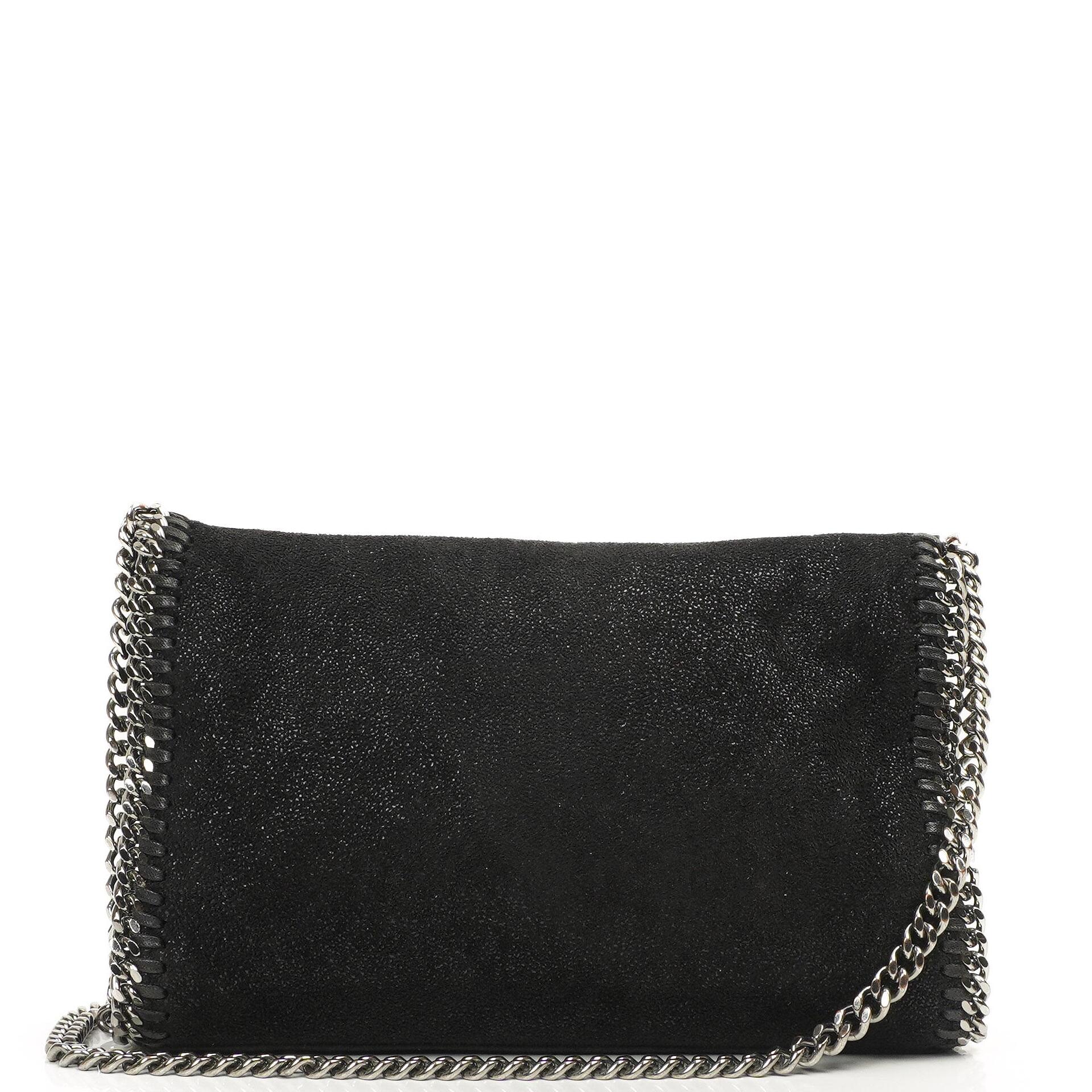 Stella McCartney Mini Falabella Black Vegan Shaggy Deer Shoulder Bag
