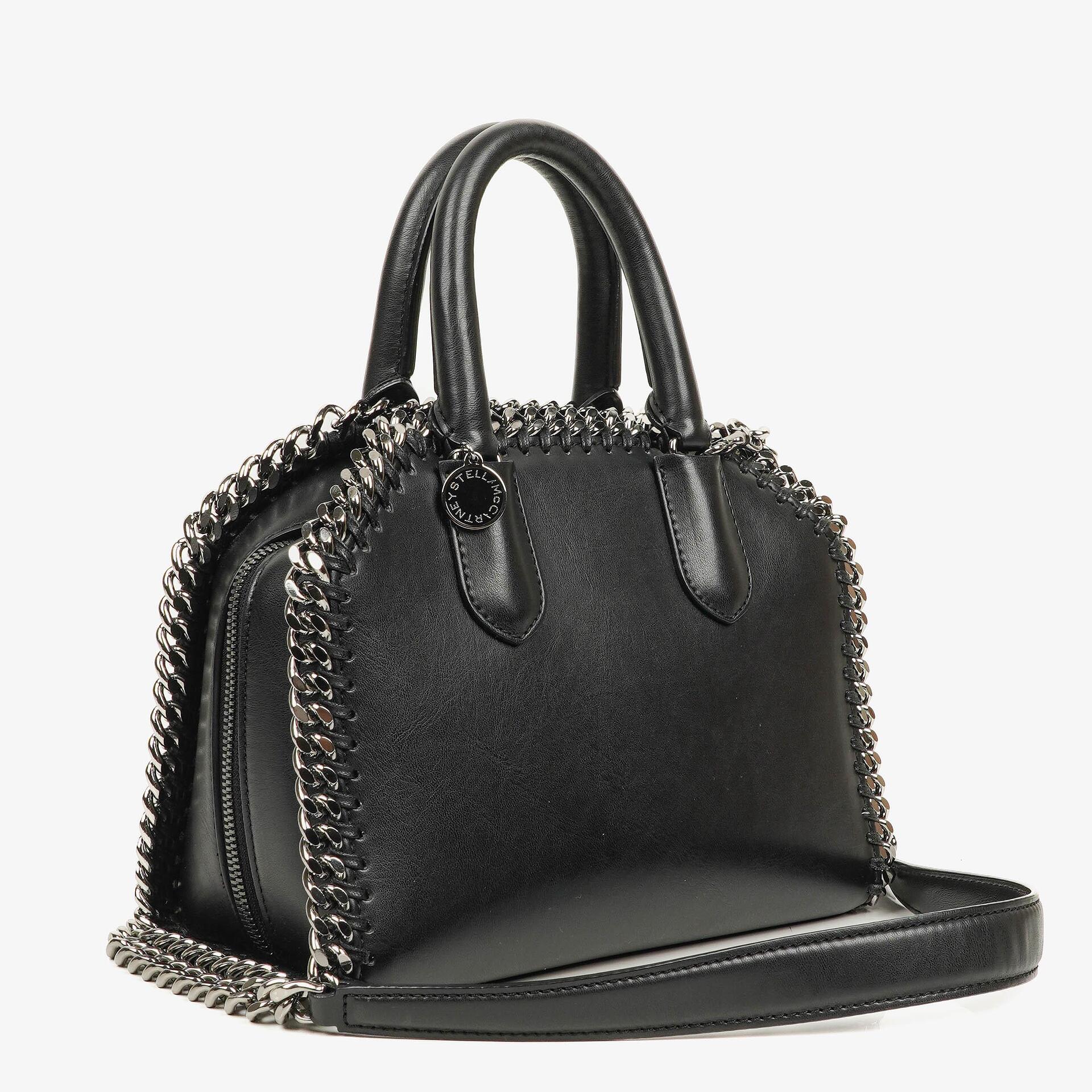Stella McCartney Mini Falabella Box Black Eco Alter Nappa Top Handle Bag