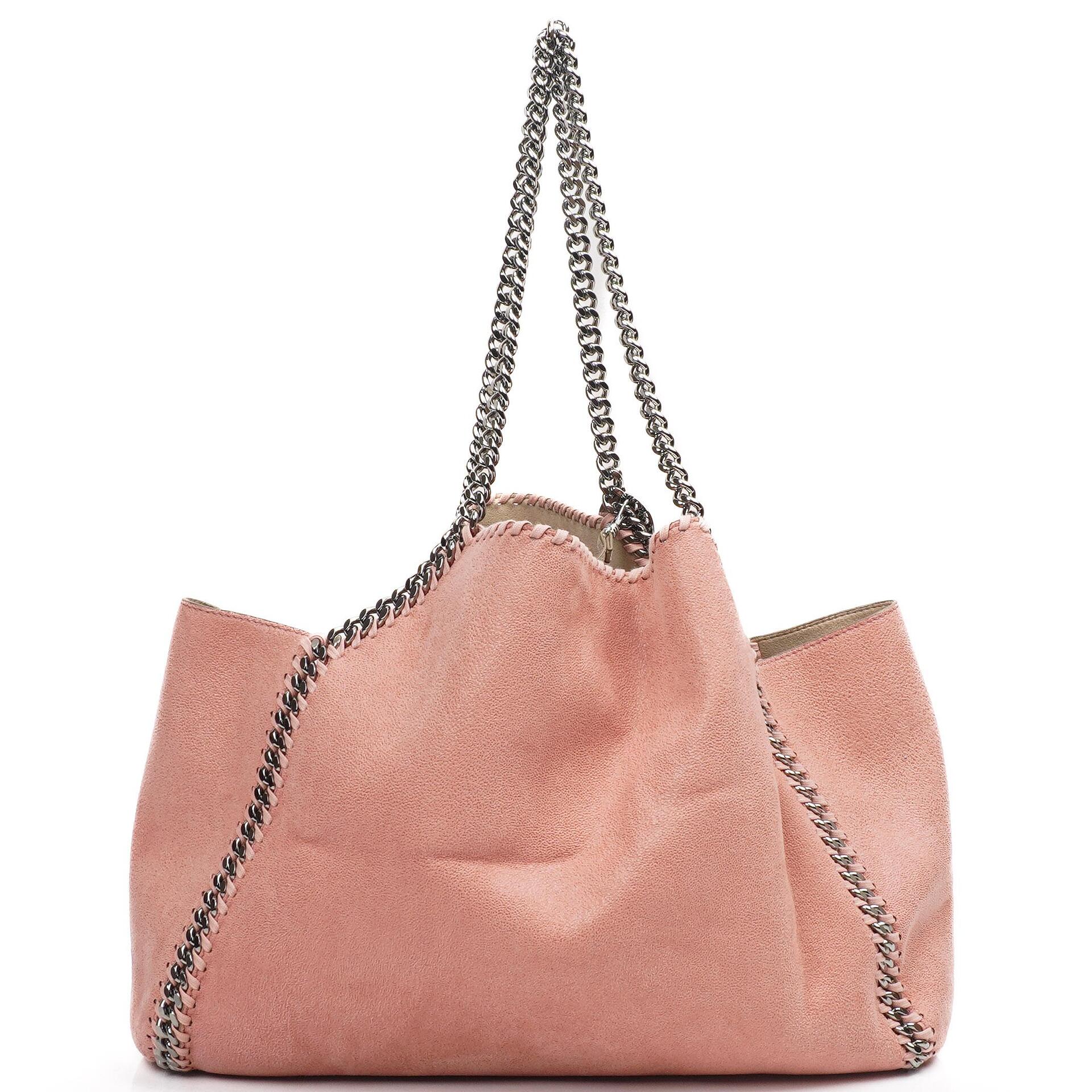 Stella McCartney Reversible Falabella Tote Blush Pink Vegan Shaggy Deer