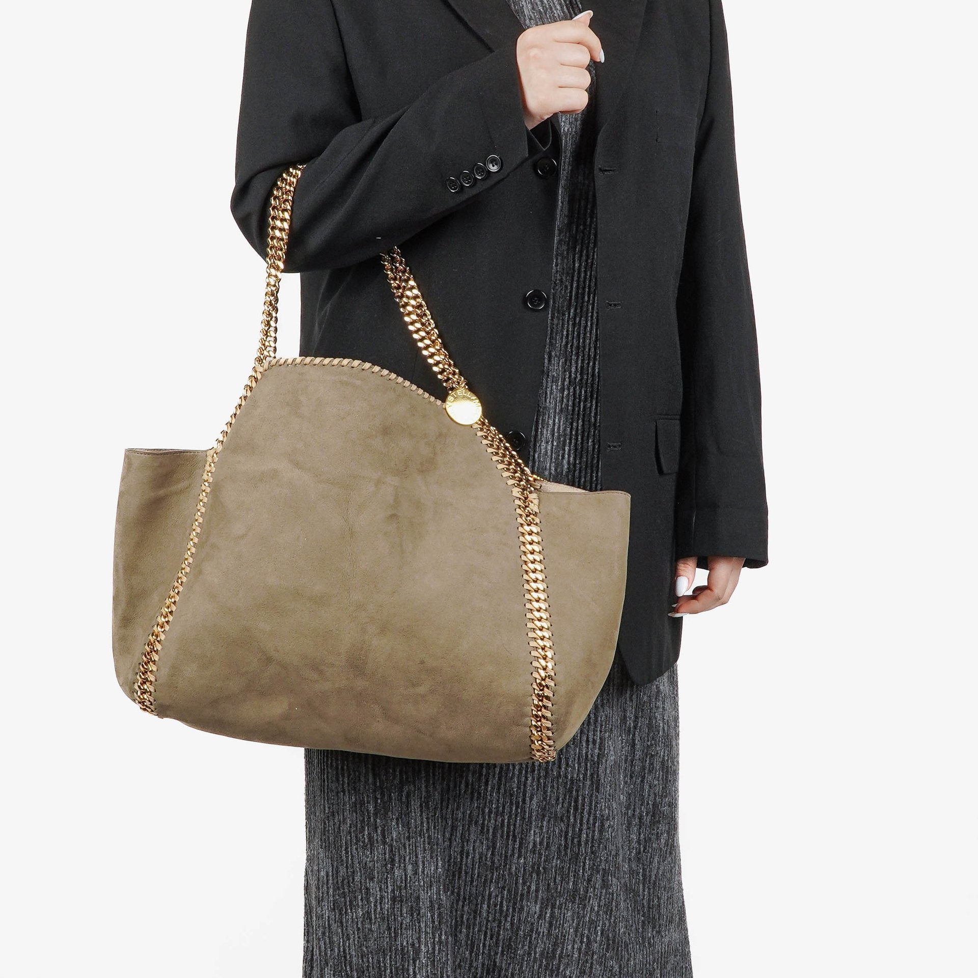 Stella McCartney Reversible Falabella Tote Vegan Shaggy Deer