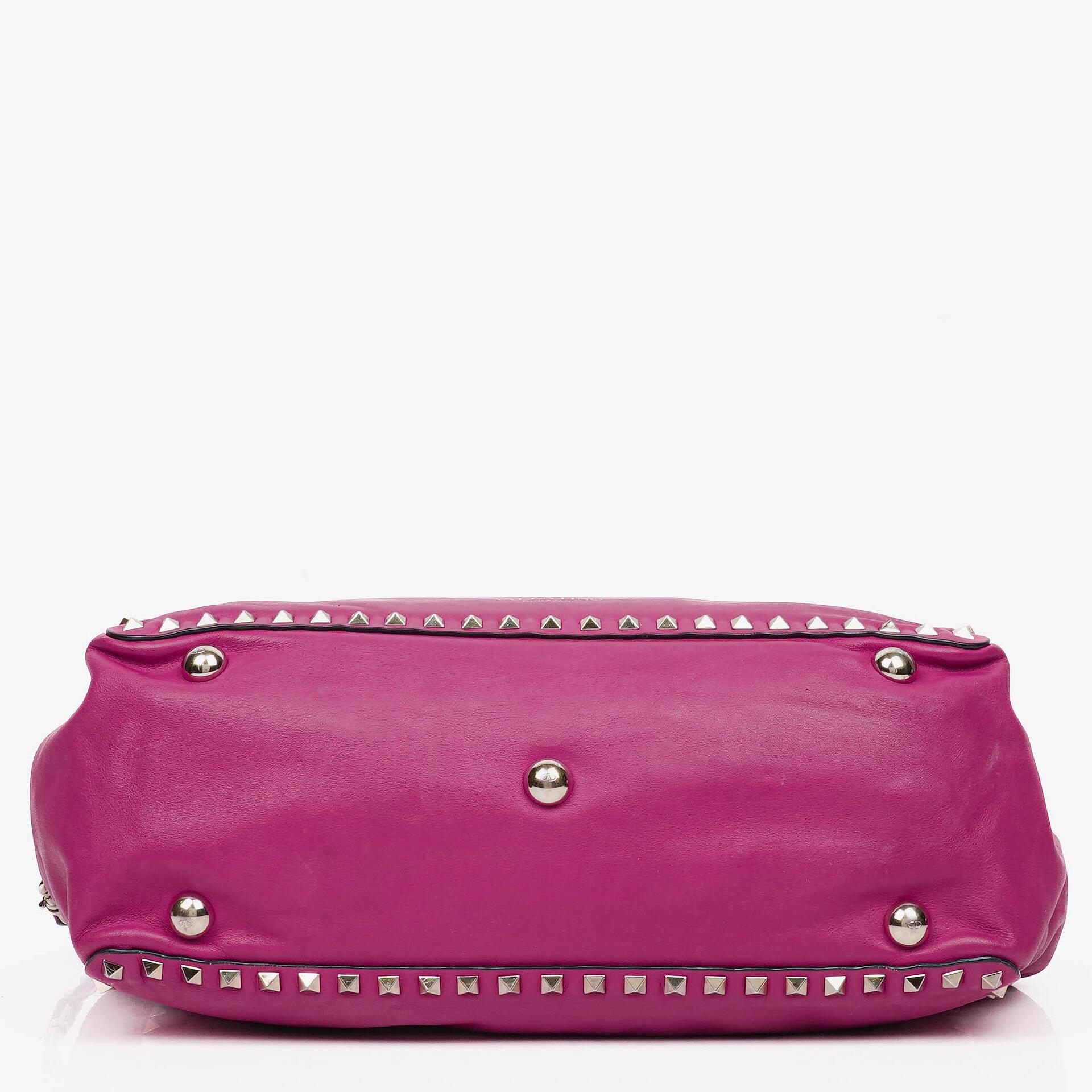 Valentino Garavani Pink Medium Rockstud Tote Bag