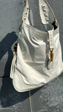 Gucci Jackie Leather Bamboo Tassel Hobo Bag