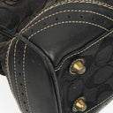 Coach Black Hamptons Signature Handbag
