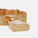 Hermes Kelly Brown Courchevel Leather Gold Plated Watch