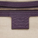 Gucci Purple Pebbled Leather Soho Top Handle Tote Bag