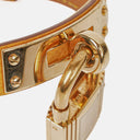 Hermes Kelly Brown Courchevel Leather Gold Plated Watch