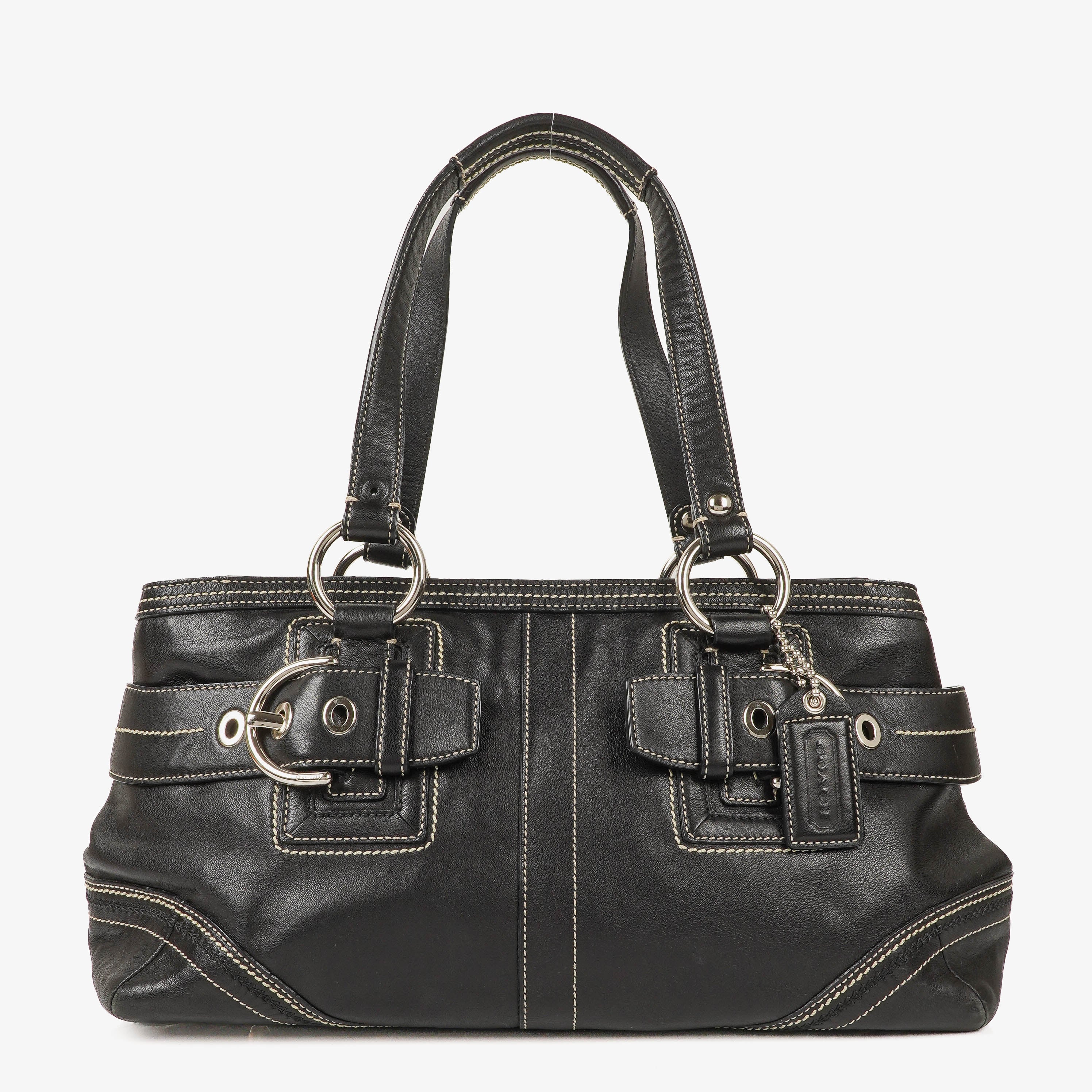 Coach Soho Black Leather Tote Bag – PLAMEXS