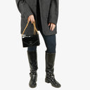 Chanel CC Black Envelope Patent Leather Multi Chain Shoulder Bag