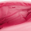 Chanel Pink SIngle Flap Bag Quilted Leather With Champaigne Gold-Tone Hardware