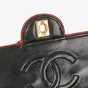 Chanel Medium Single Flap Bag Black Quilted Lambskin With 24K Gold-Plated Hardware