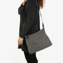 Christian Dior Navy Trotter Logo Canvas Large Crossbody Bag