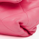 Chanel Pink SIngle Flap Bag Quilted Leather With Champaigne Gold-Tone Hardware