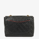 Chanel Medium Single Flap Bag Black Quilted Lambskin With 24K Gold-Plated Hardware