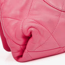 Chanel Pink SIngle Flap Bag Quilted Leather With Champaigne Gold-Tone Hardware