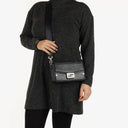 Fendi Navy Baguette Soft Trunk Handbag
