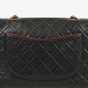 Chanel Medium Single Flap Bag Black Quilted Lambskin With 24K Gold-Plated Hardware