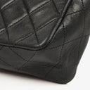 Chanel Medium Single Flap Bag Black Quilted Lambskin With 24K Gold-Plated Hardware