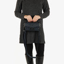 Fendi Navy Baguette Soft Trunk Handbag