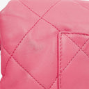 Chanel Pink SIngle Flap Bag Quilted Leather With Champaigne Gold-Tone Hardware