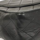 Chanel Medium Single Flap Bag Black Quilted Lambskin With 24K Gold-Plated Hardware