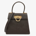 Salvatore Ferragamo Brown Iconic Top Handle Bag