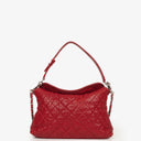 Chanel Caviar Rouge Quilted Leather French Riviera Hobo Bag