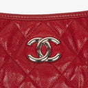 Chanel Caviar Rouge Quilted Leather French Riviera Hobo Bag
