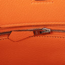 Hermès Birkin 40 In Orange Clemence With Palladium Hardware