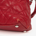 Chanel Caviar Rouge Quilted Leather French Riviera Hobo Bag