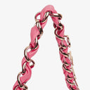 Chanel Pink SIngle Flap Bag Quilted Leather With Champaigne Gold-Tone Hardware