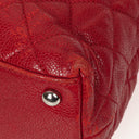 Chanel Caviar Rouge Quilted Leather French Riviera Hobo Bag