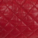 Chanel Caviar Rouge Quilted Leather French Riviera Hobo Bag