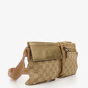 Gucci GG Beige/Metalic Monogram Canvas Belt Bag