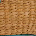 Coach Woven And White Leather Handbag
