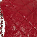 Chanel Caviar Rouge Quilted Leather French Riviera Hobo Bag